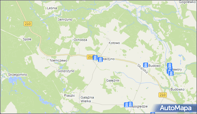 mapa Motarzyno, Motarzyno na mapie Targeo