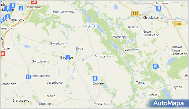 mapa Mroczenko, Mroczenko na mapie Targeo