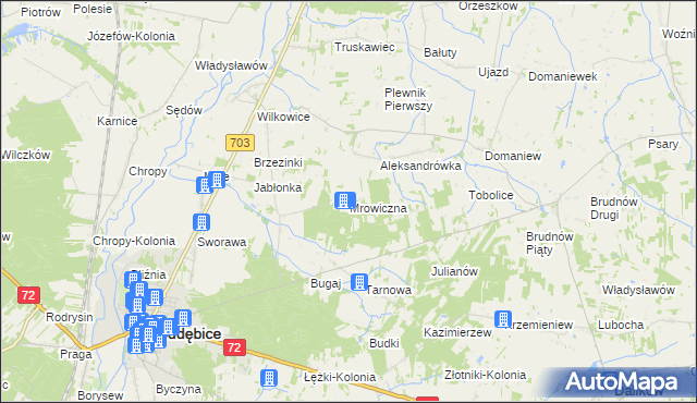 mapa Mrowiczna, Mrowiczna na mapie Targeo