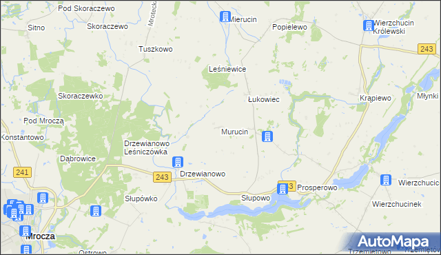 mapa Murucin, Murucin na mapie Targeo