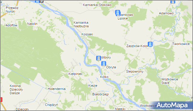 mapa Myślibory, Myślibory na mapie Targeo