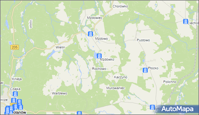 mapa Mzdówko, Mzdówko na mapie Targeo