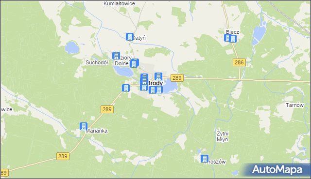 mapa Nabłoto, Nabłoto na mapie Targeo
