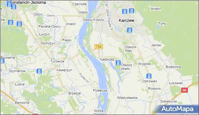 mapa Nadbrzeż, Nadbrzeż na mapie Targeo