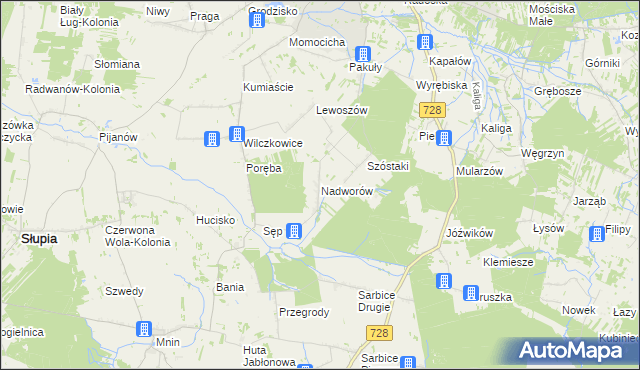 mapa Nadworów, Nadworów na mapie Targeo