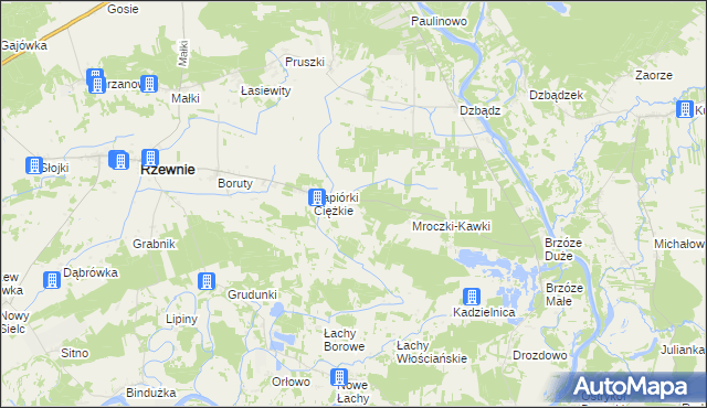 mapa Napiórki Butne, Napiórki Butne na mapie Targeo