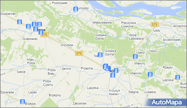 mapa Narty gmina Iłów, Narty gmina Iłów na mapie Targeo