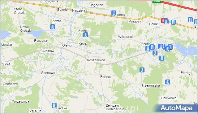 mapa Niechnabrz, Niechnabrz na mapie Targeo