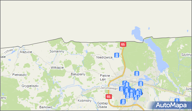 mapa Niedrzwica, Niedrzwica na mapie Targeo