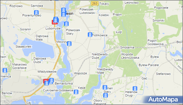 mapa Niedźwiady Duże, Niedźwiady Duże na mapie Targeo