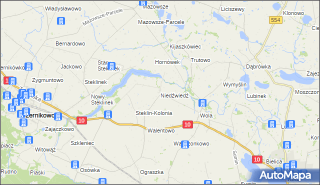 mapa Niedźwiedź gmina Kikół, Niedźwiedź gmina Kikół na mapie Targeo