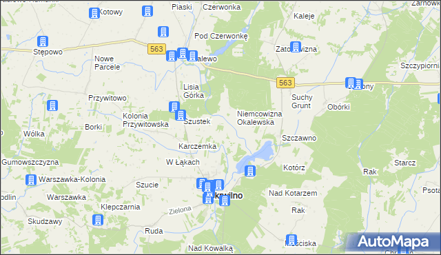 mapa Niemcowizna Szustkowska, Niemcowizna Szustkowska na mapie Targeo