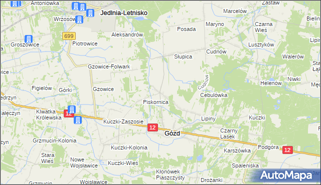 mapa Niemianowice, Niemianowice na mapie Targeo