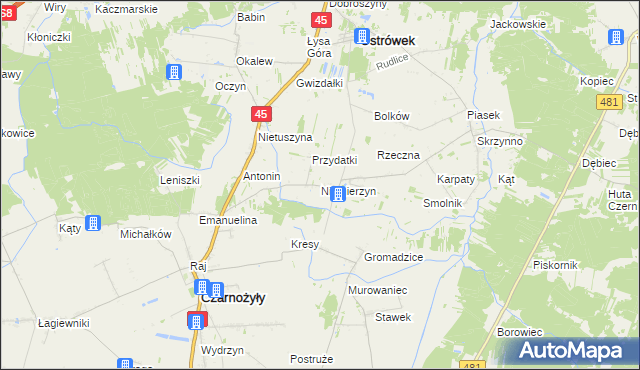 mapa Niemierzyn, Niemierzyn na mapie Targeo