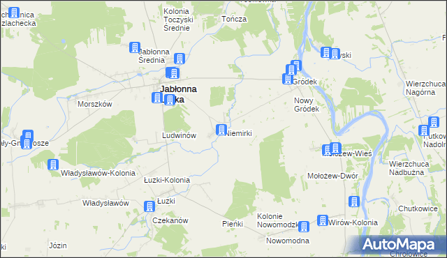 mapa Niemirki, Niemirki na mapie Targeo