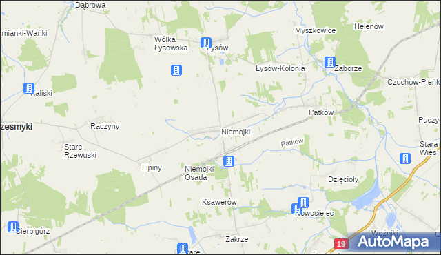 mapa Niemojki gmina Łosice, Niemojki gmina Łosice na mapie Targeo