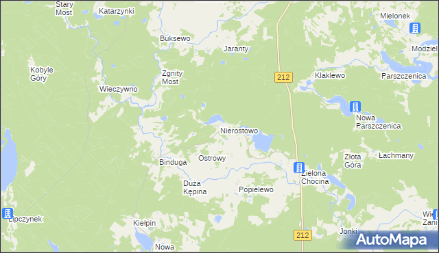 mapa Nierostowo, Nierostowo na mapie Targeo