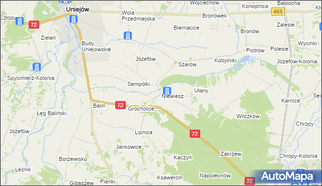 mapa Niewiesz, Niewiesz na mapie Targeo