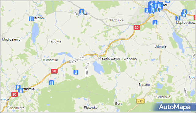mapa Niezabyszewo, Niezabyszewo na mapie Targeo