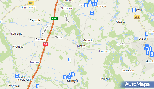 mapa Nieżyn, Nieżyn na mapie Targeo