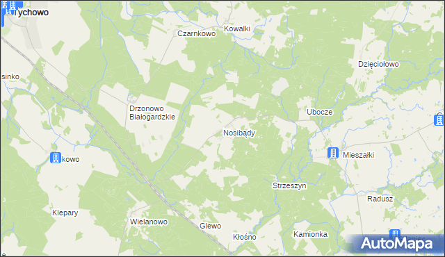 mapa Nosibądy, Nosibądy na mapie Targeo