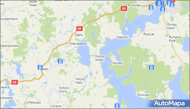 mapa Notyst Wielki, Notyst Wielki na mapie Targeo
