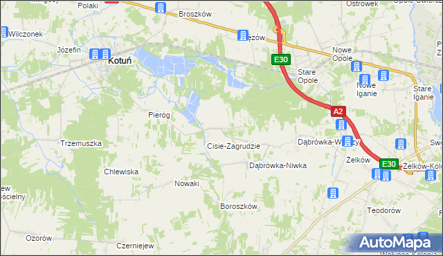 mapa Nowa Dąbrówka, Nowa Dąbrówka na mapie Targeo