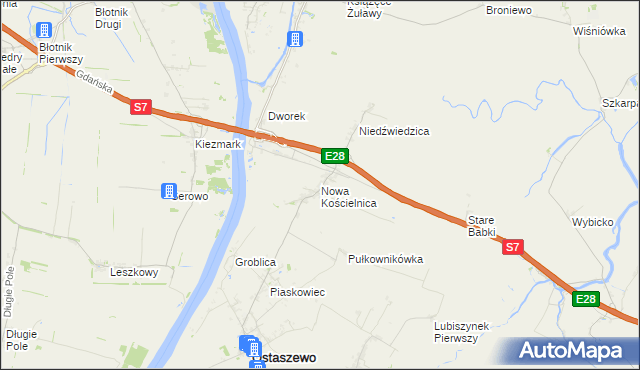 mapa Nowa Kościelnica, Nowa Kościelnica na mapie Targeo