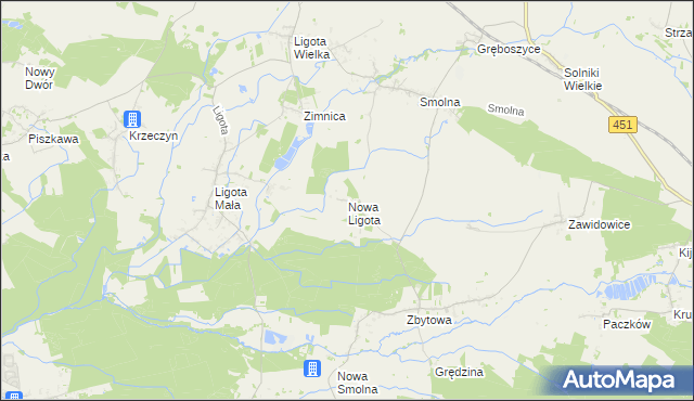 mapa Nowa Ligota, Nowa Ligota na mapie Targeo