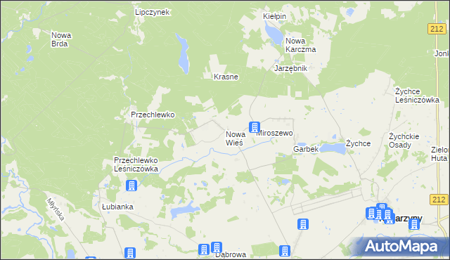 mapa Nowa Wieś gmina Przechlewo, Nowa Wieś gmina Przechlewo na mapie Targeo