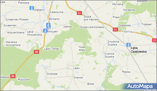 mapa Nowa Wieś gmina Trzcinica, Nowa Wieś gmina Trzcinica na mapie Targeo