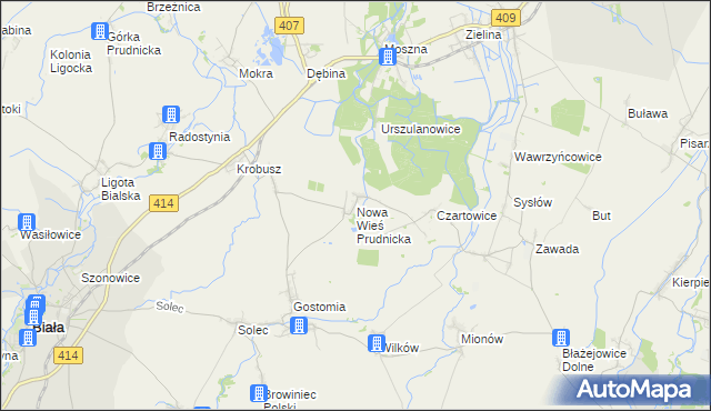 mapa Nowa Wieś Prudnicka, Nowa Wieś Prudnicka na mapie Targeo