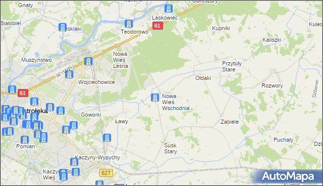 mapa Nowa Wieś Wschodnia, Nowa Wieś Wschodnia na mapie Targeo