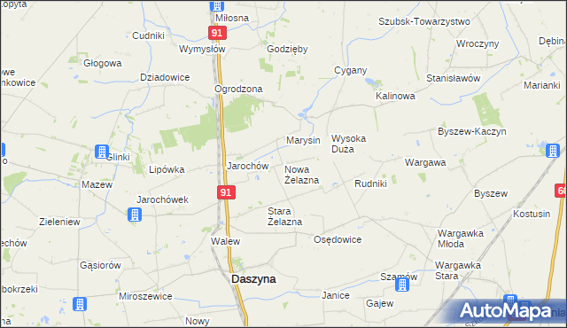 mapa Nowa Żelazna, Nowa Żelazna na mapie Targeo