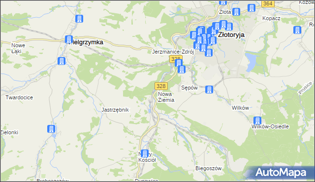 mapa Nowa Ziemia, Nowa Ziemia na mapie Targeo