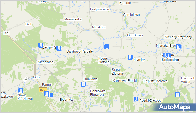 mapa Nowa Złotoria, Nowa Złotoria na mapie Targeo