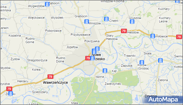 mapa Nowe Brzesko, Nowe Brzesko na mapie Targeo