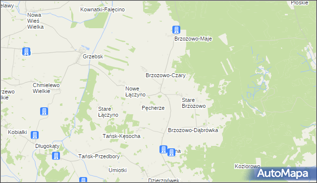 mapa Nowe Brzozowo, Nowe Brzozowo na mapie Targeo