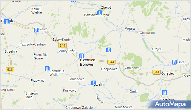 mapa Nowe Czernice, Nowe Czernice na mapie Targeo