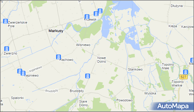 mapa Nowe Dolno, Nowe Dolno na mapie Targeo