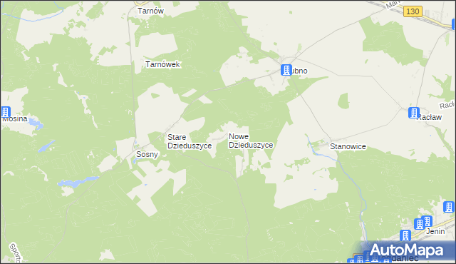mapa Nowe Dzieduszyce, Nowe Dzieduszyce na mapie Targeo