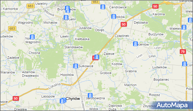 mapa Nowe Grobice, Nowe Grobice na mapie Targeo