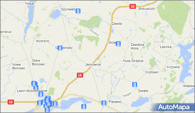 mapa Nowe Jankowice gmina Łasin, Nowe Jankowice gmina Łasin na mapie Targeo