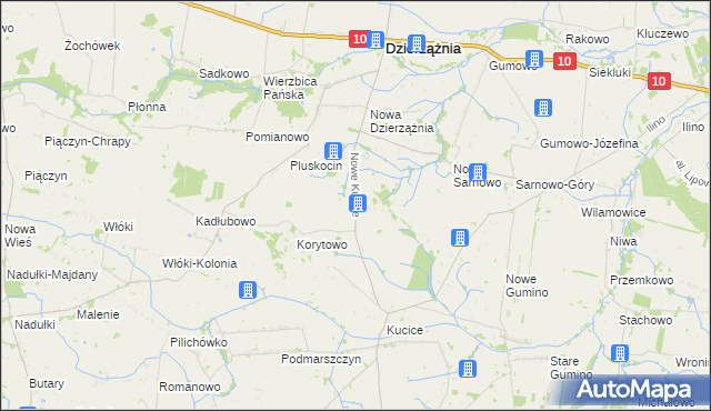 mapa Nowe Kucice, Nowe Kucice na mapie Targeo