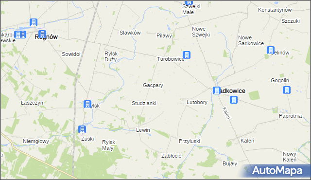 mapa Nowe Lutobory, Nowe Lutobory na mapie Targeo