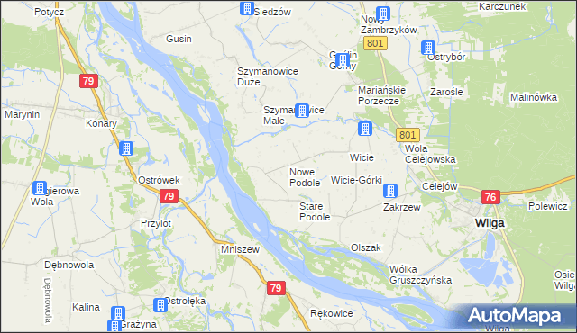 mapa Nowe Podole, Nowe Podole na mapie Targeo