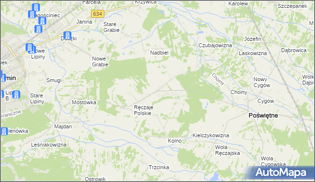 mapa Nowe Ręczaje, Nowe Ręczaje na mapie Targeo