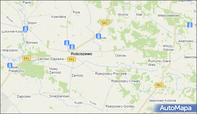 mapa Nowe Rościszewo, Nowe Rościszewo na mapie Targeo