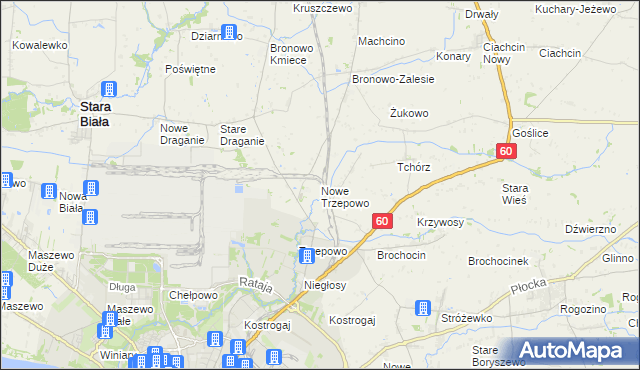 mapa Nowe Trzepowo, Nowe Trzepowo na mapie Targeo
