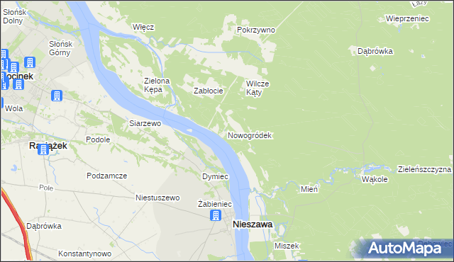 mapa Nowogródek, Nowogródek na mapie Targeo